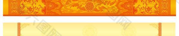 中国传统卷轴圣旨矢量图
