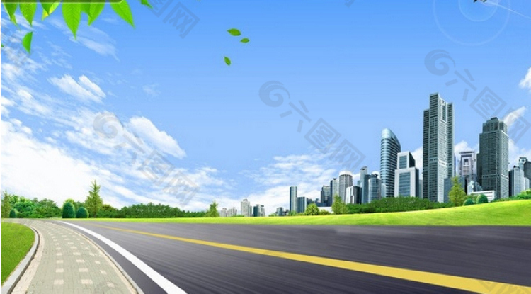 城市公路背景图片