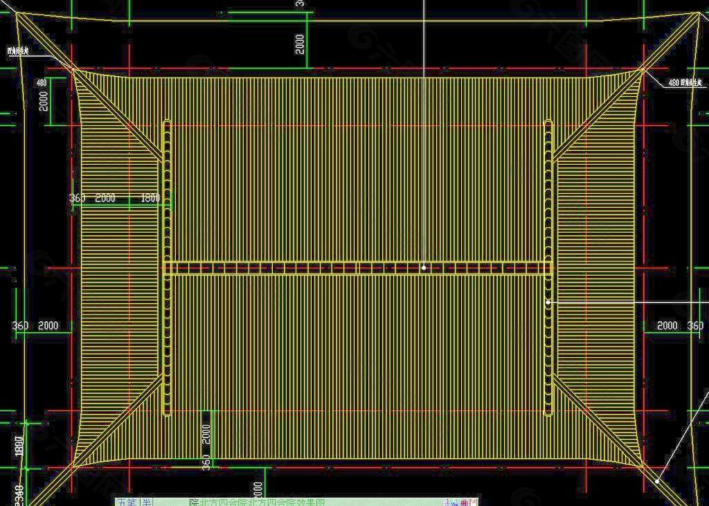 金殿屋顶平面