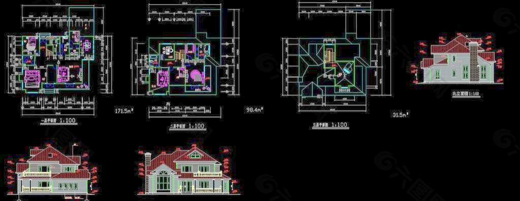 别墅住宅CAD设计图