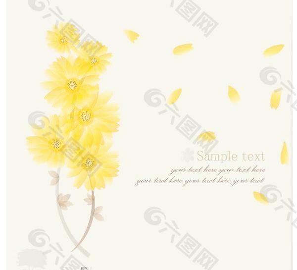 时尚鲜花背景矢量素材3