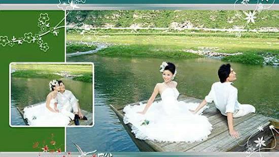 西泊桥畔婚纱摄影PSD模板(3)