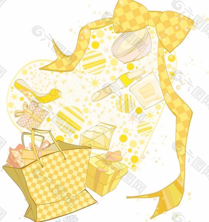 韩国女孩卡通插画矢量素材23
