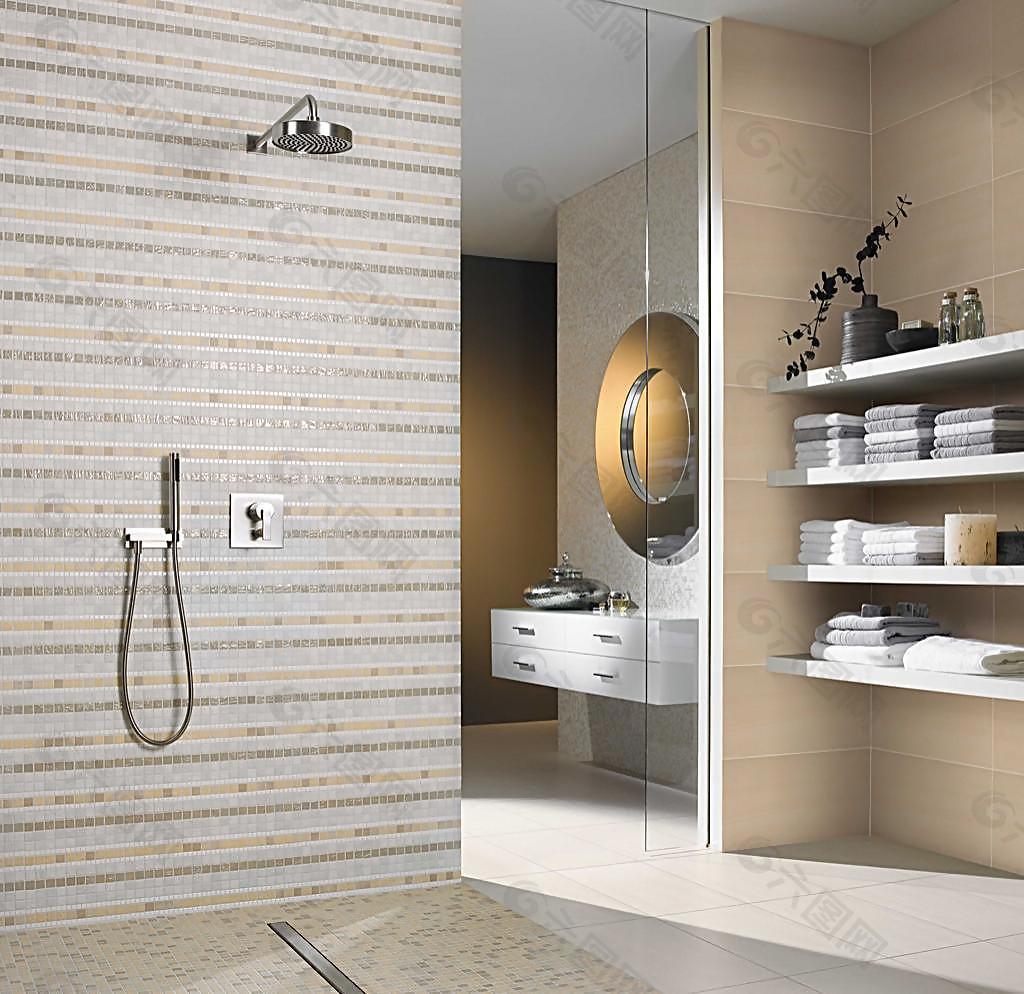 浴室卫生间瓷砖铺贴样板间铺砖装饰装修素材免费下载(图片编号:2114916)-六图网