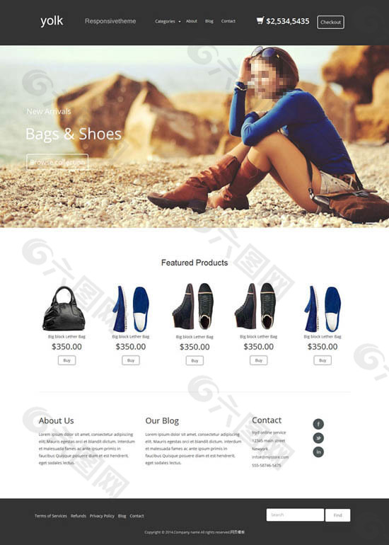 外贸鞋包销售网站