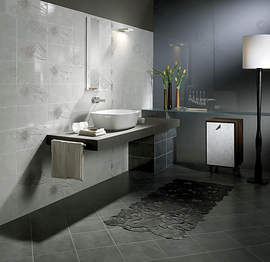 浴室卫生间瓷砖铺贴应用美图装饰装修素材免费下载(图片编号:2113869)