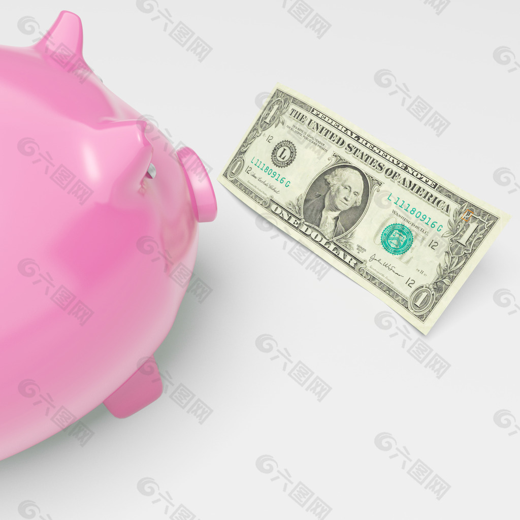 小猪美元显示节省金钱和财富