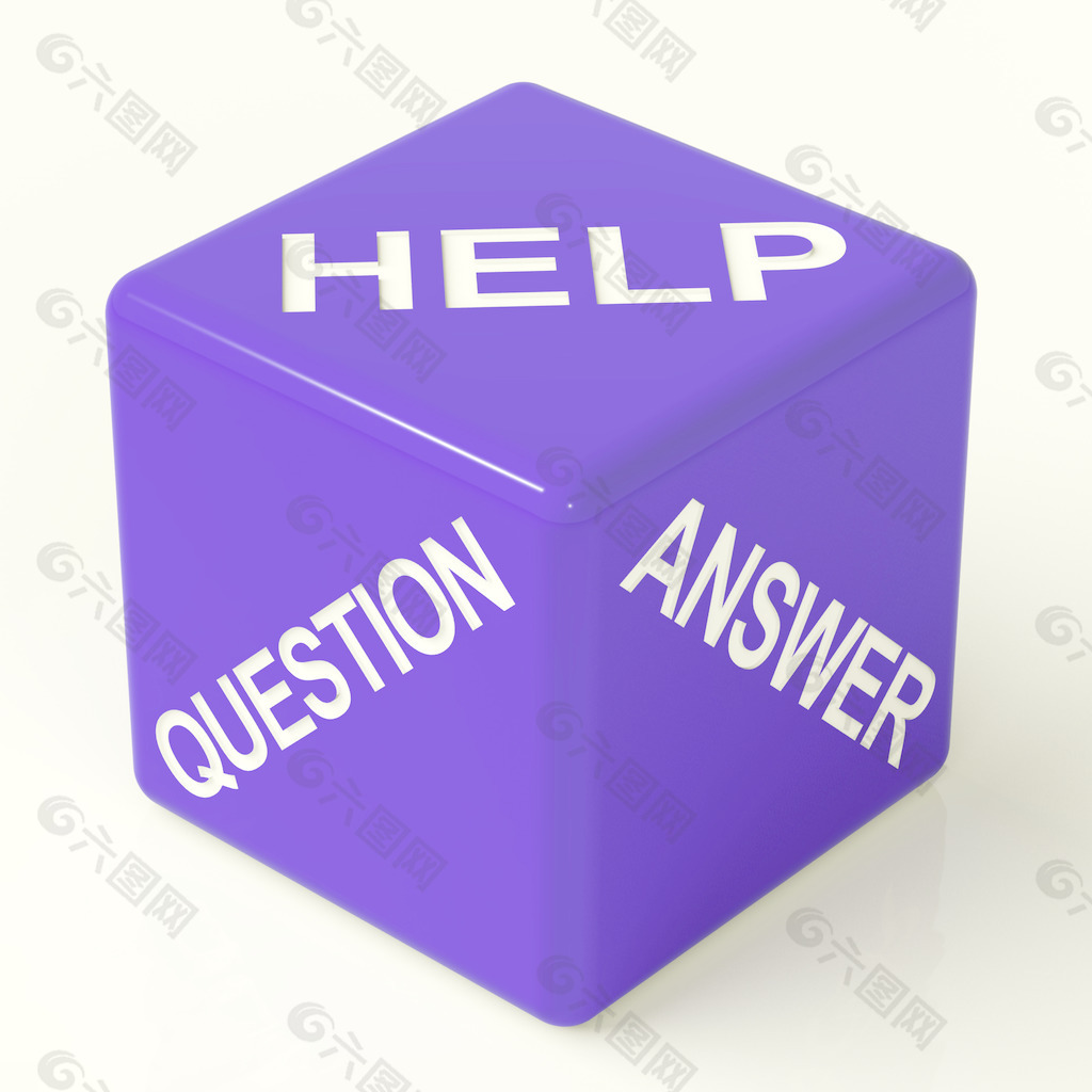问题解答和帮助骰子为标志的信息