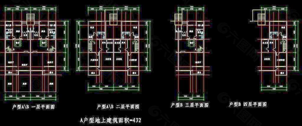 叠拼别墅户型