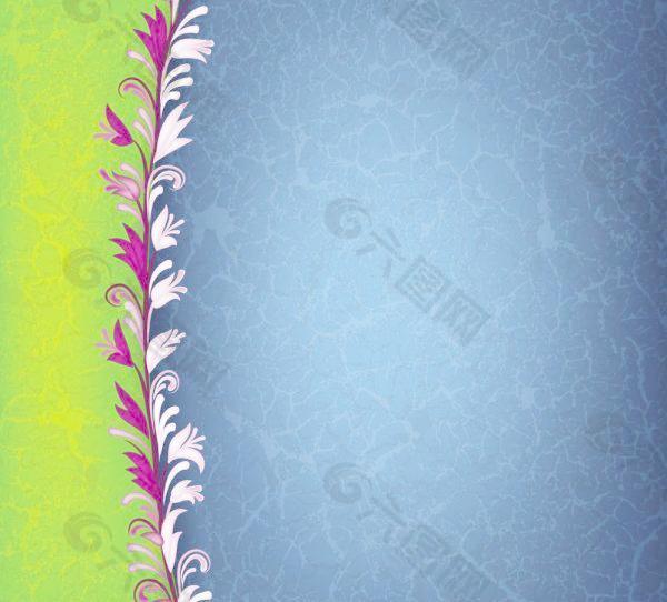 时尚花卉装饰背景矢量素材4
