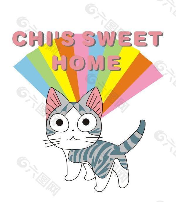 chi's sweet home矢量图