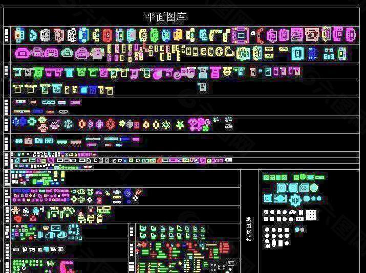 CAD建筑常用装饰图库