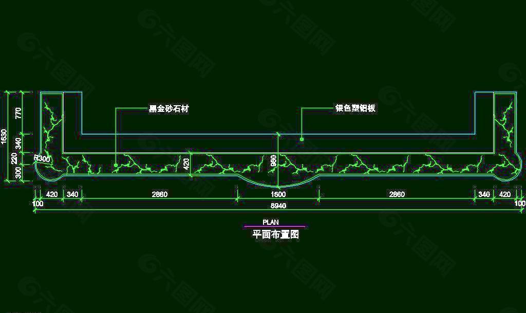 CAD之吧台收银台服务台设计