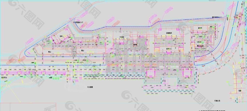 黄埔古港 展示区铺装布置平面图