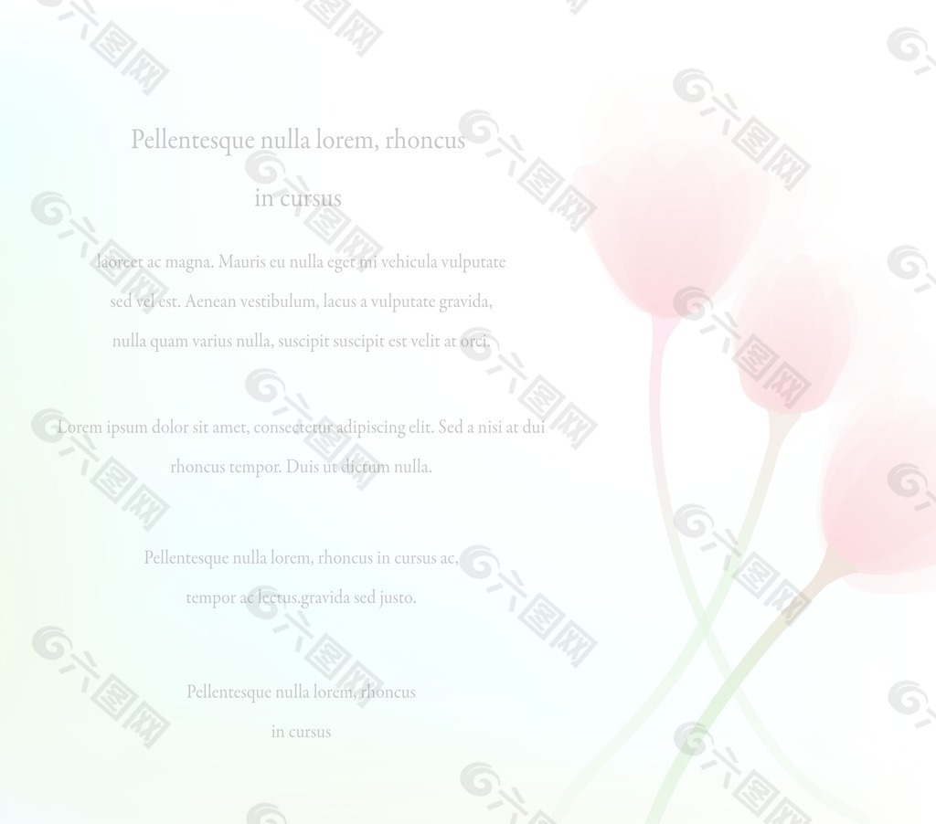 粉彩花卉矢量插图