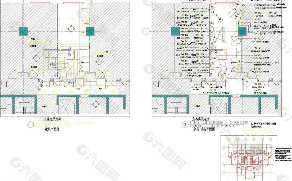 建筑 家具 设备平面图