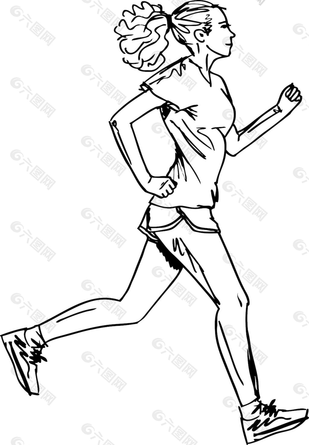 马拉松跑步简笔画图片
