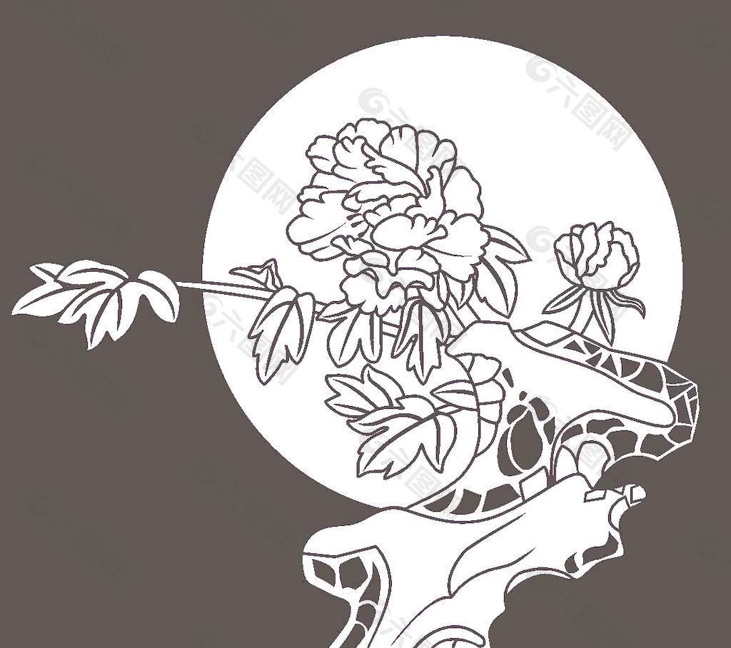 흑백 일러스트 꽃 그림, 흑백 꽃 클립 아트, 아름다운 꽃, 흑백 꽃 PNG 일러스트 및 PSD 이미지 무료 다운로드 - Pngtree
