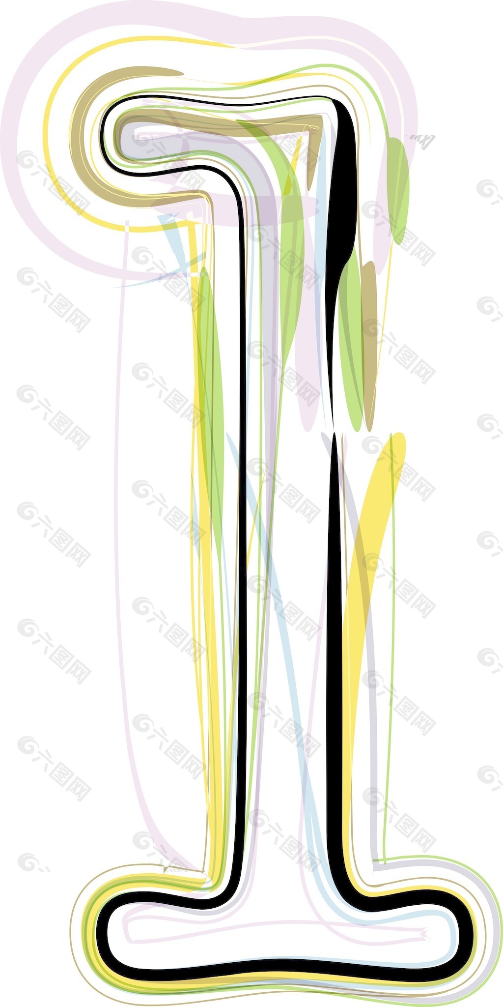 说明有机字体字母L