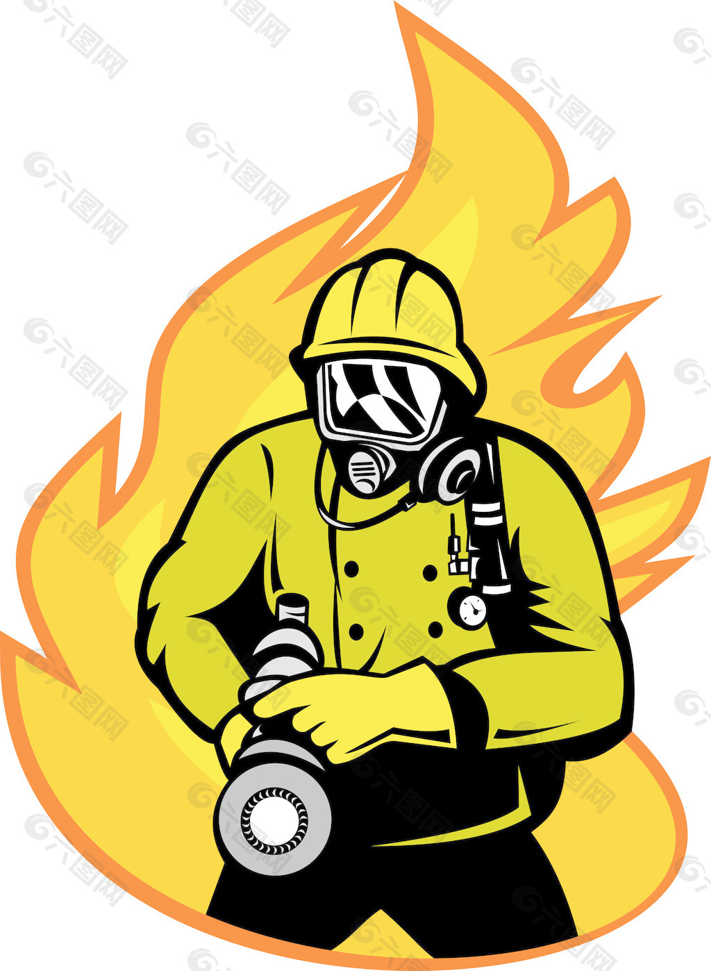 消防队员或消防队员用灭火水龙带