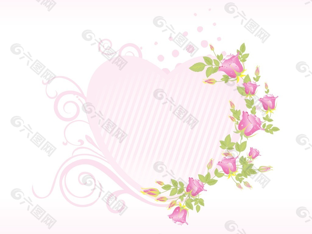 粉红色的离体心脏形框架与玫瑰