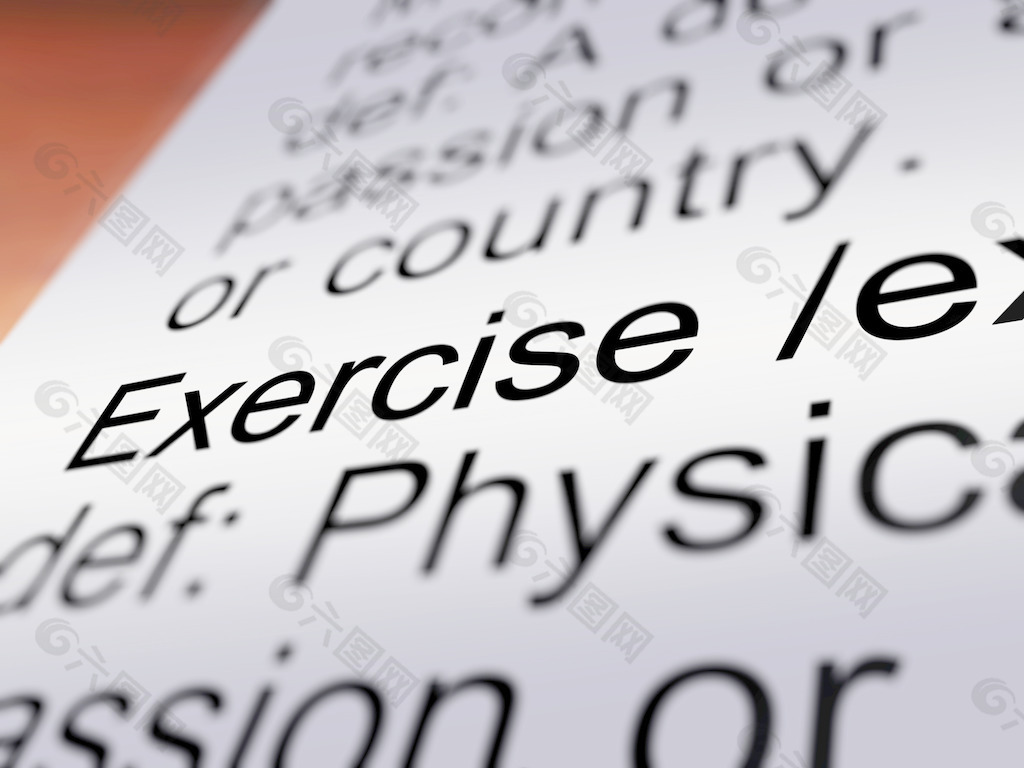 运动的定义特写显示健身或活动