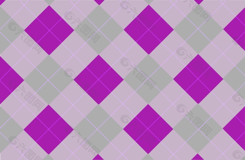 紫色格子壁纸清新图片