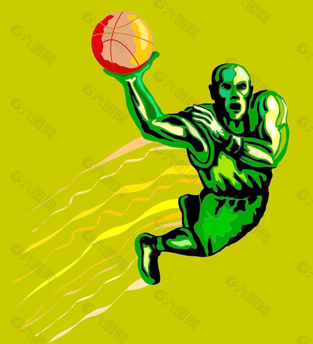 篮球运动员扣篮