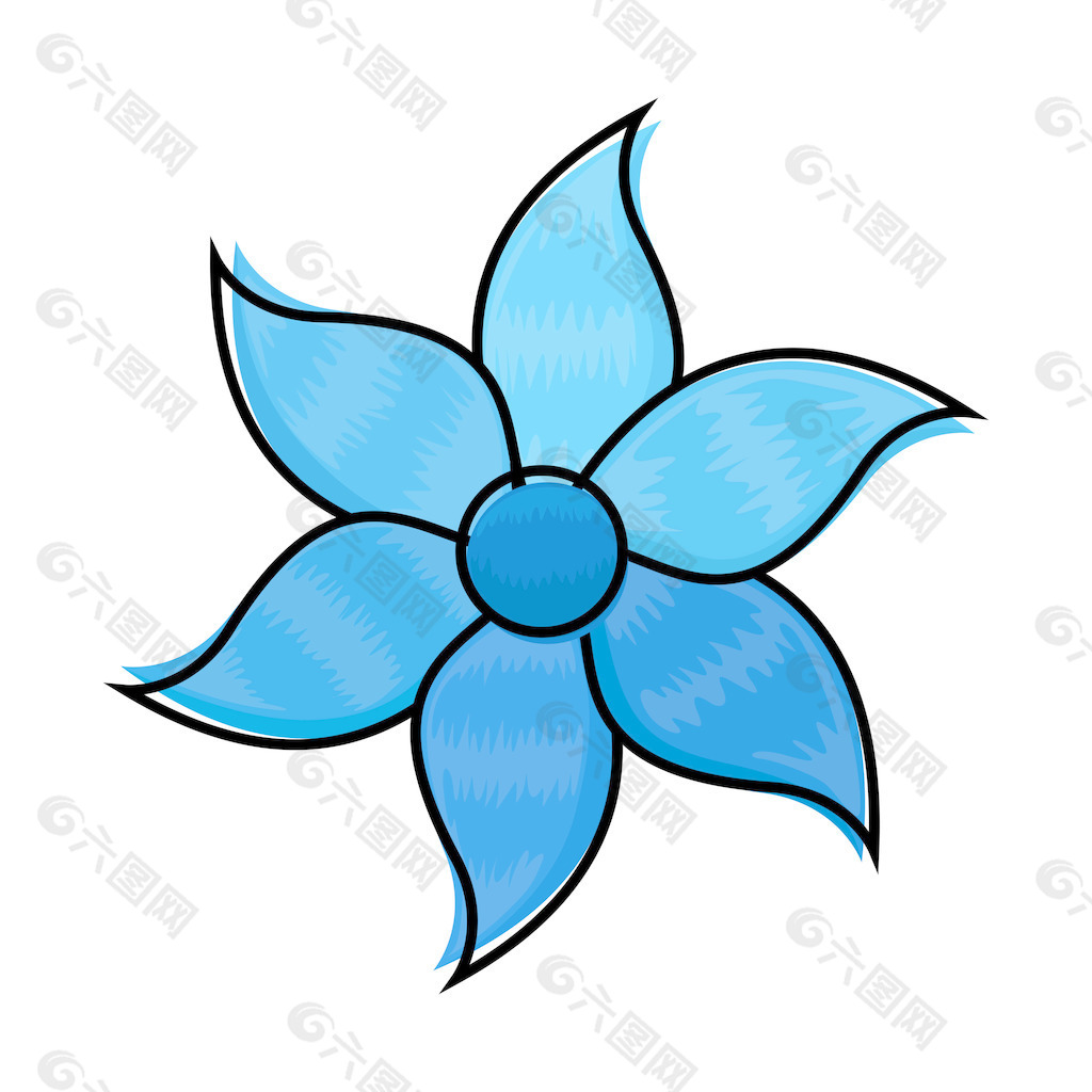 装饰蓝色花