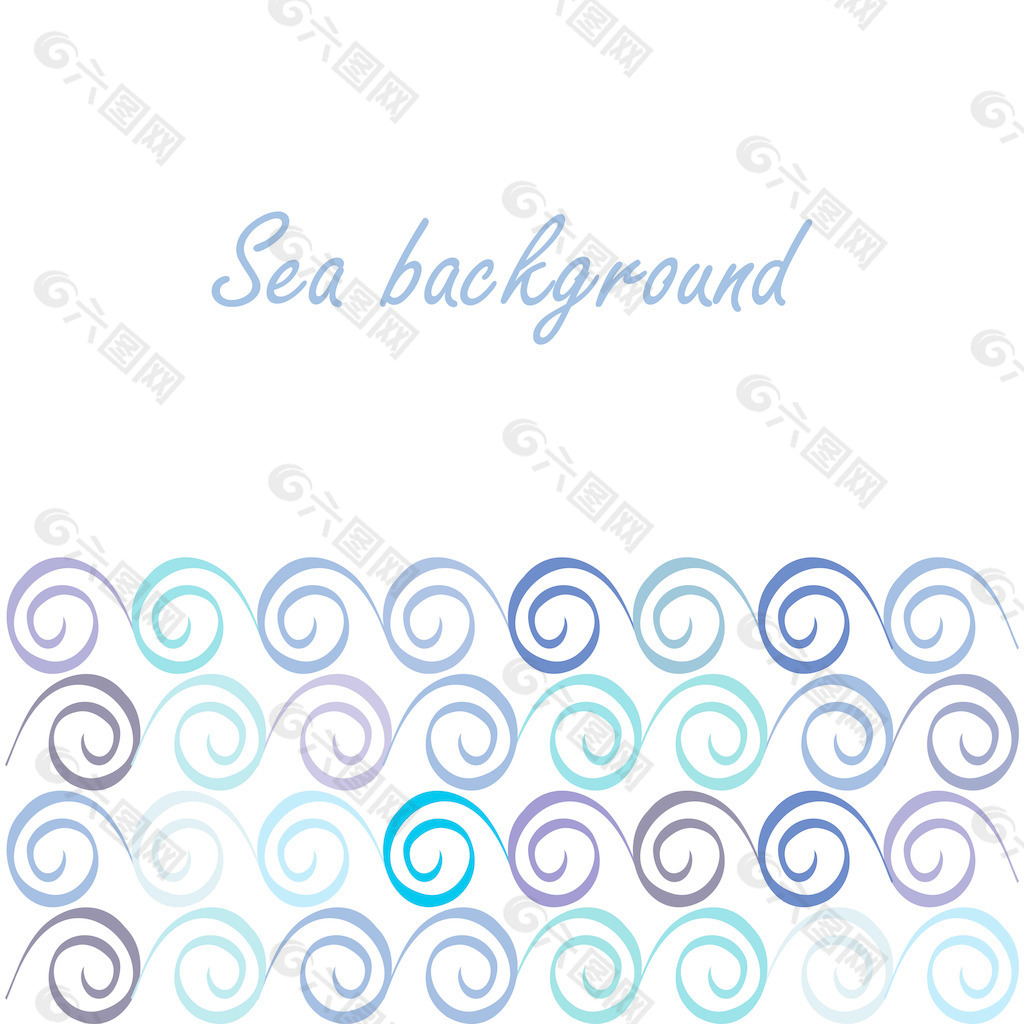 背景摘要波的海