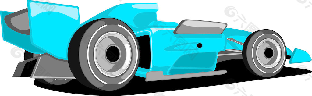天蓝色的一级方程式赛车