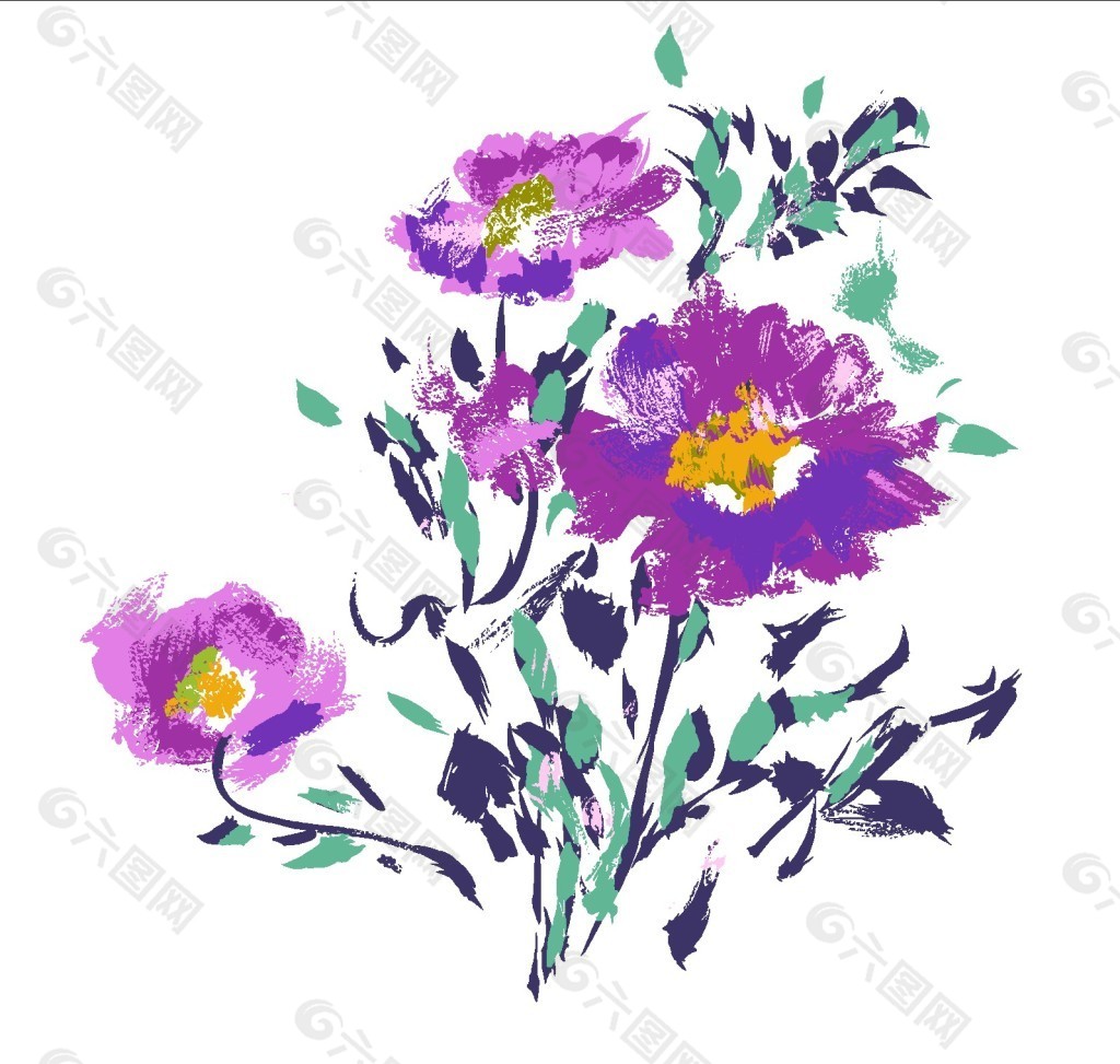唯美紫色花