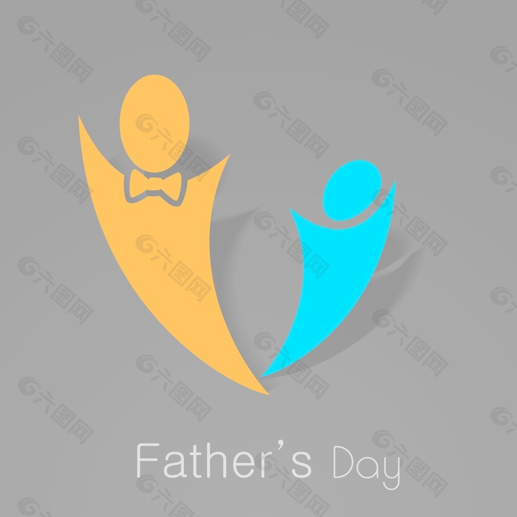 父亲节快乐的概念 父亲和儿子的象征