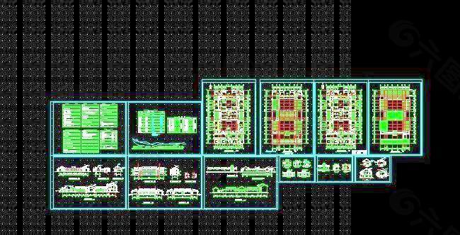 四合院砖混结构建筑施工设计图