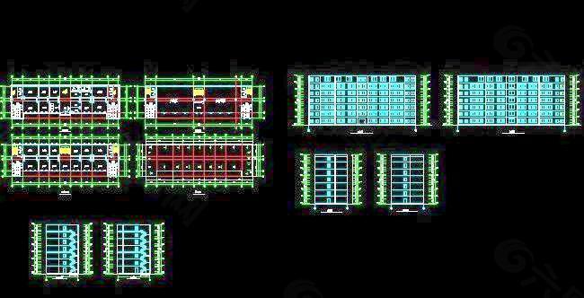 平屋顶办公楼简易型建筑设计施工图