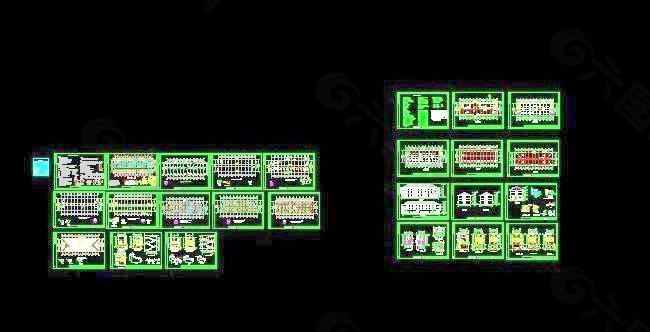 浙江某职业技术学院宿舍楼施工设计图