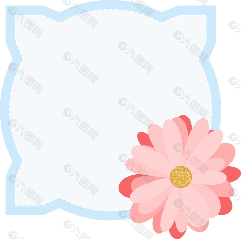 花仿古标签矢量