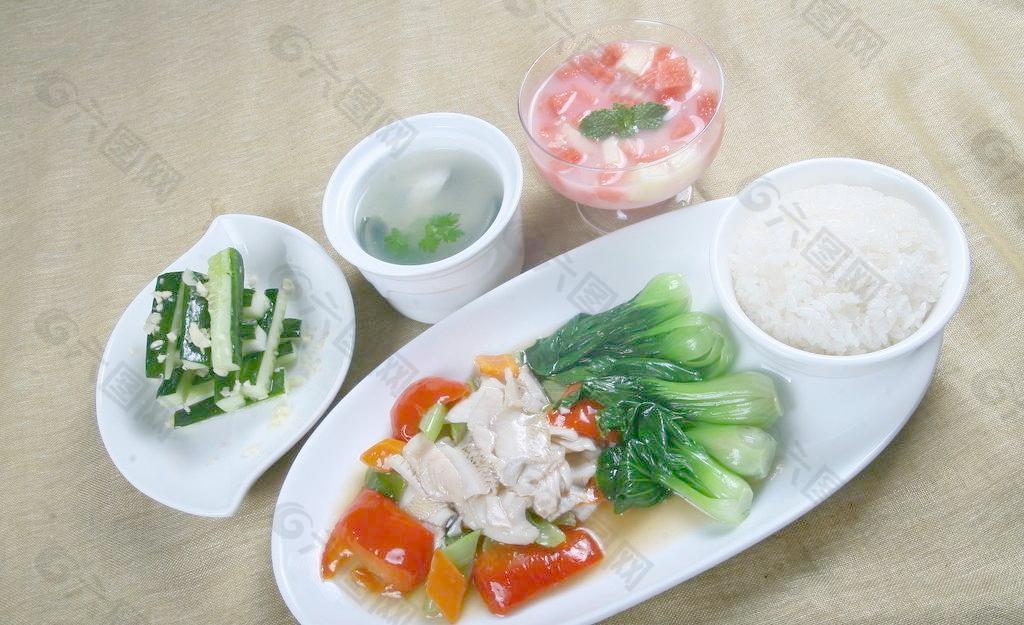 中式套餐滑炒鱼片图片