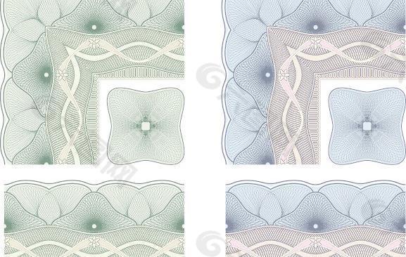 防伪底纹矢量素材