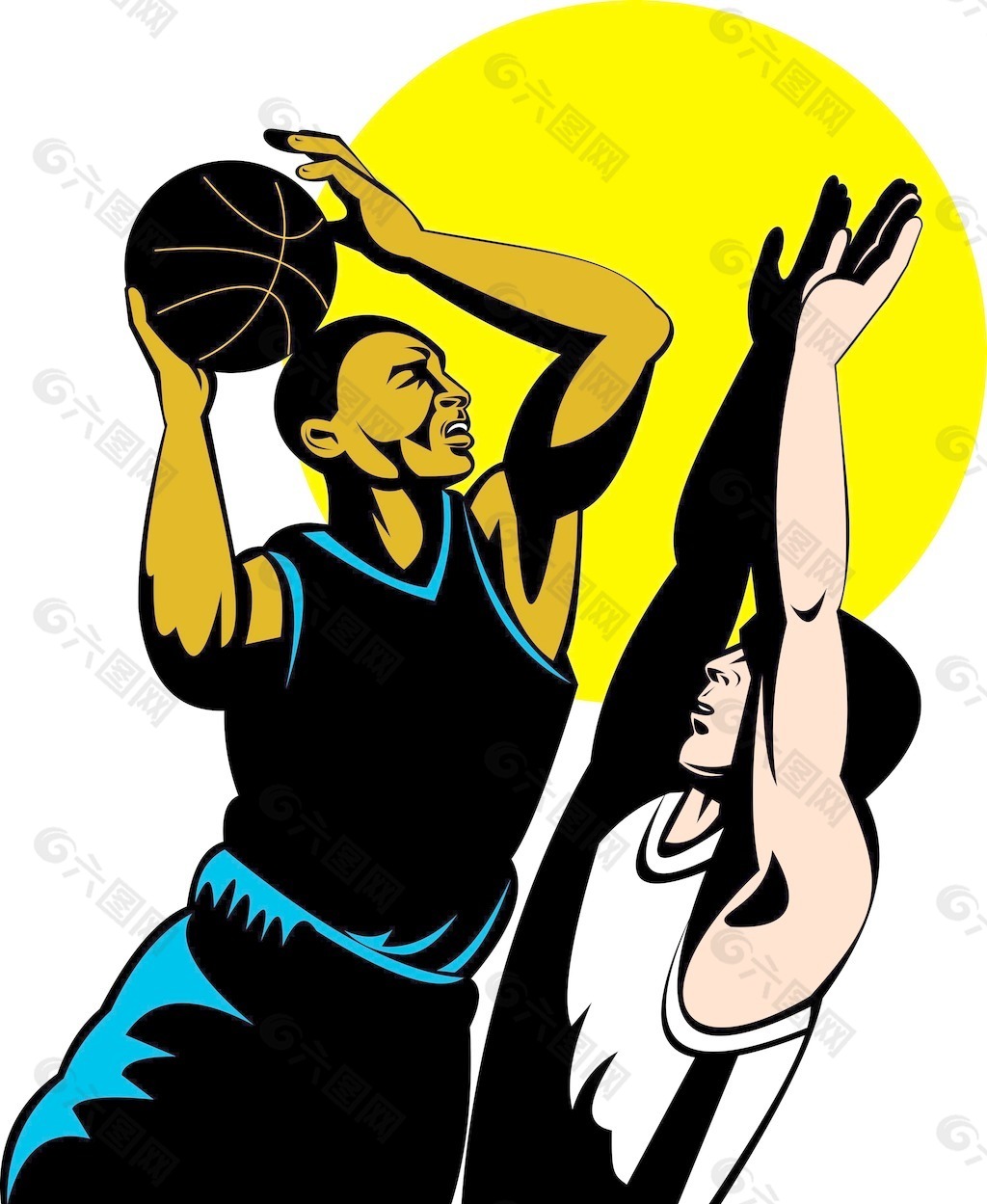 篮球运动员投篮的球