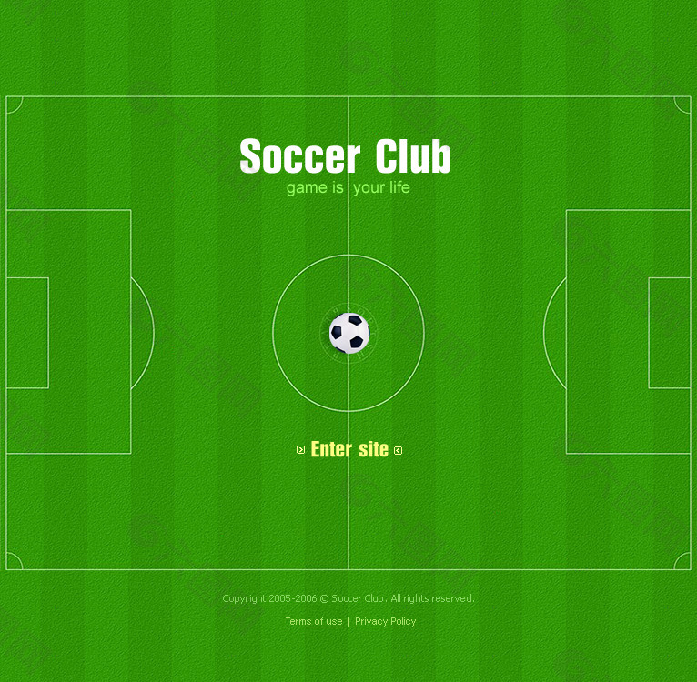 足球俱乐部网页psd模板