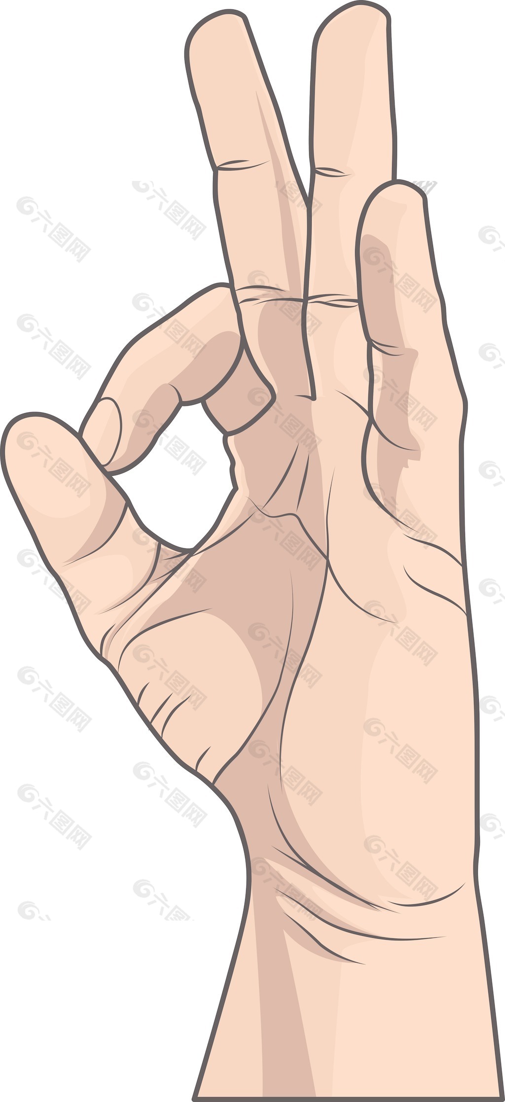 手语手势示意图设计元素素材免费下载(图片编号:4093287)-六图网