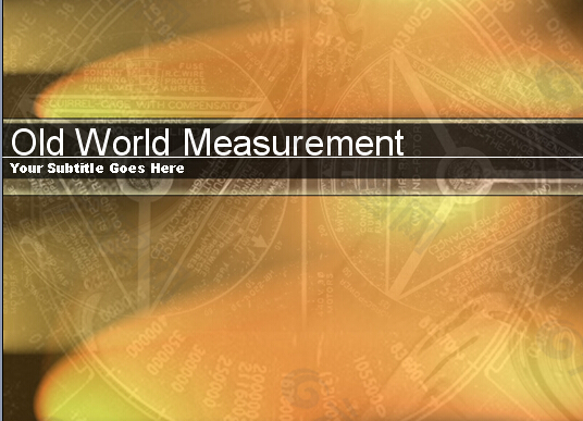 旧世界的测量ＰＰＴ模板