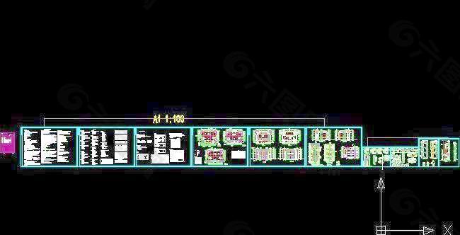 汇景小区三层框架结构房屋设计图