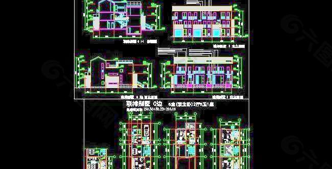 三层带（庭院）简易房屋施工设计图7x17