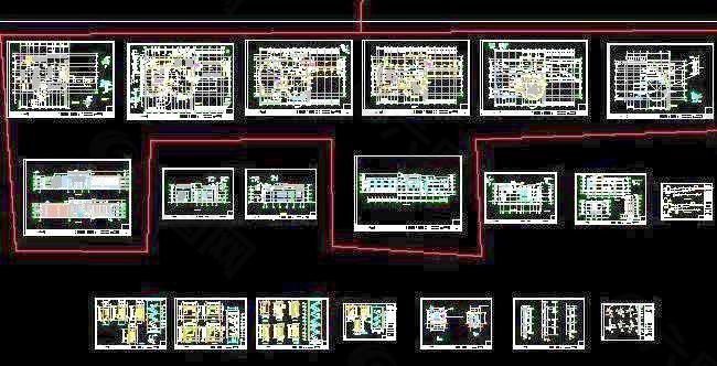 四层镇社区活动中心框架结构建筑设计图