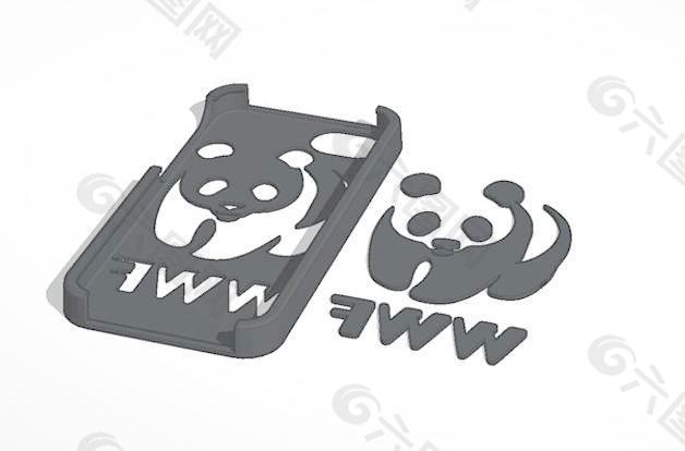 iPhone 5世界野生动物基金会（WWF）的标志，箱盖