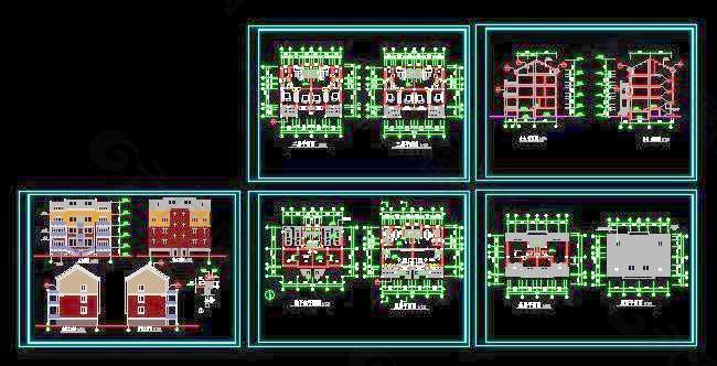 带地下室双拼住宅楼设计施工图16x13