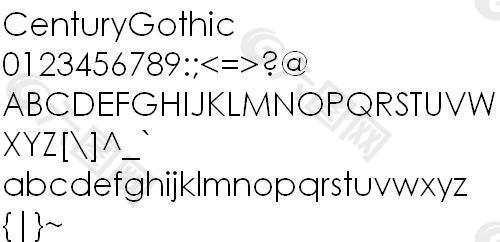 CenturyGothic 英文字体下载