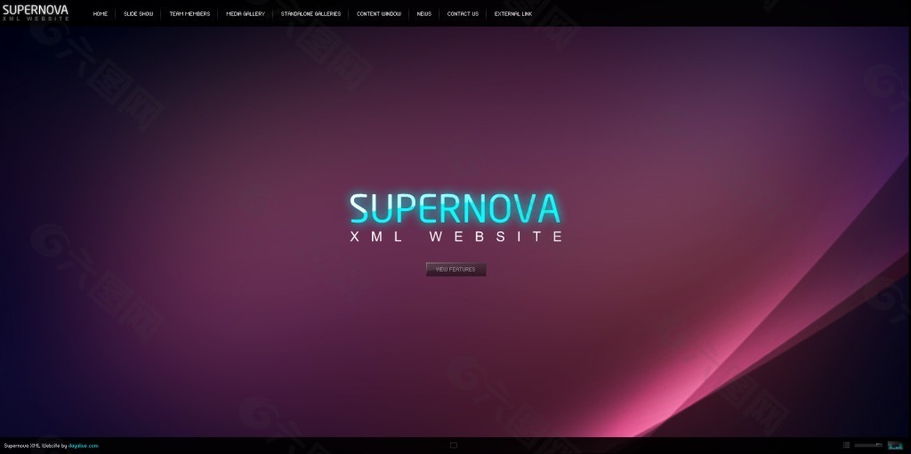 紫色光线网站动画模板